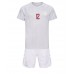 Denmark Kasper Dolberg #12 Replica Away Stadium Kit for Kids World Cup 2022 Short Sleeve (+ pants)